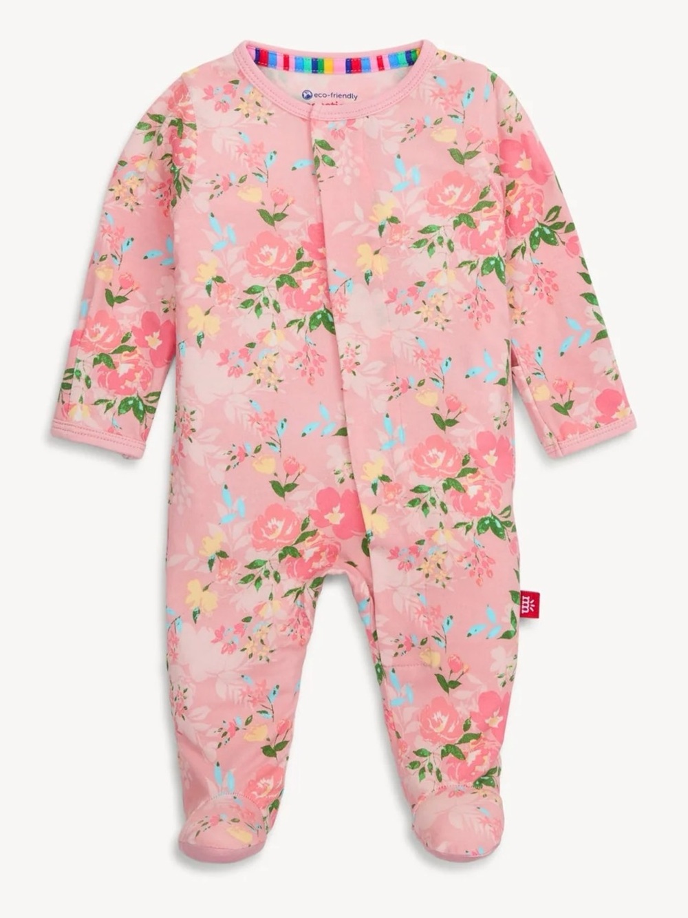 Magnetic Me Pink Floral Footed One-Piece